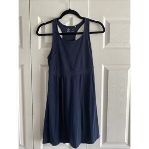Tasc Womens Medium Blue Sleevess Dress Organic Cotton Blend
